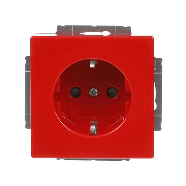 Busch-Jaeger SCHUKO Steckdosen-Einsatz rot RAL3020 20 EUCKS-12-82-101
